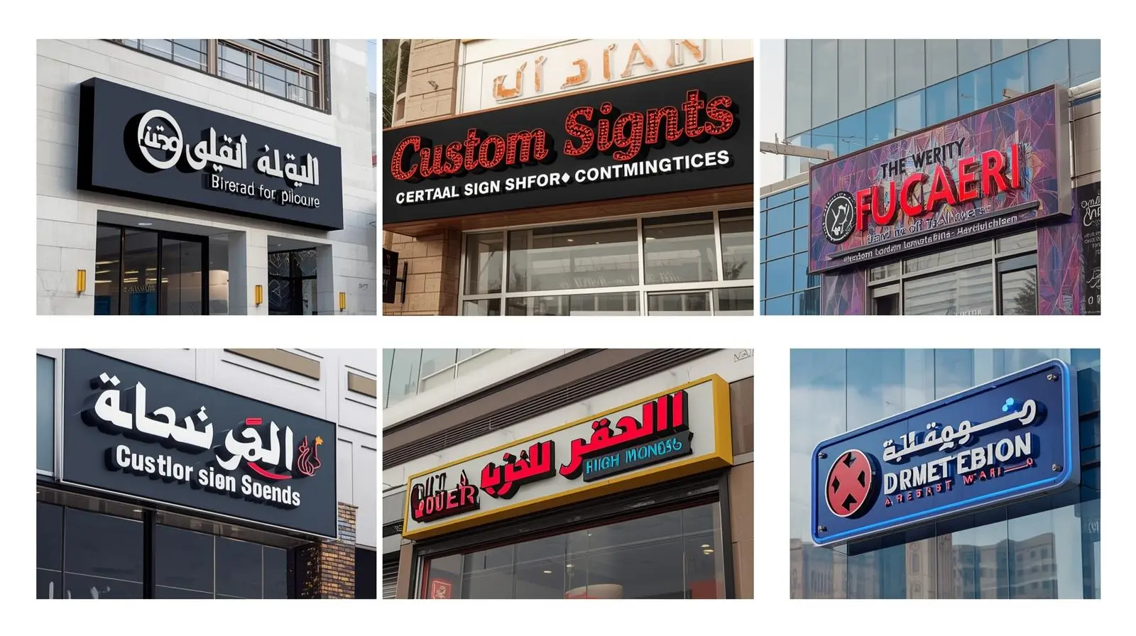 Outdoor Sign Board Designs in Muscat